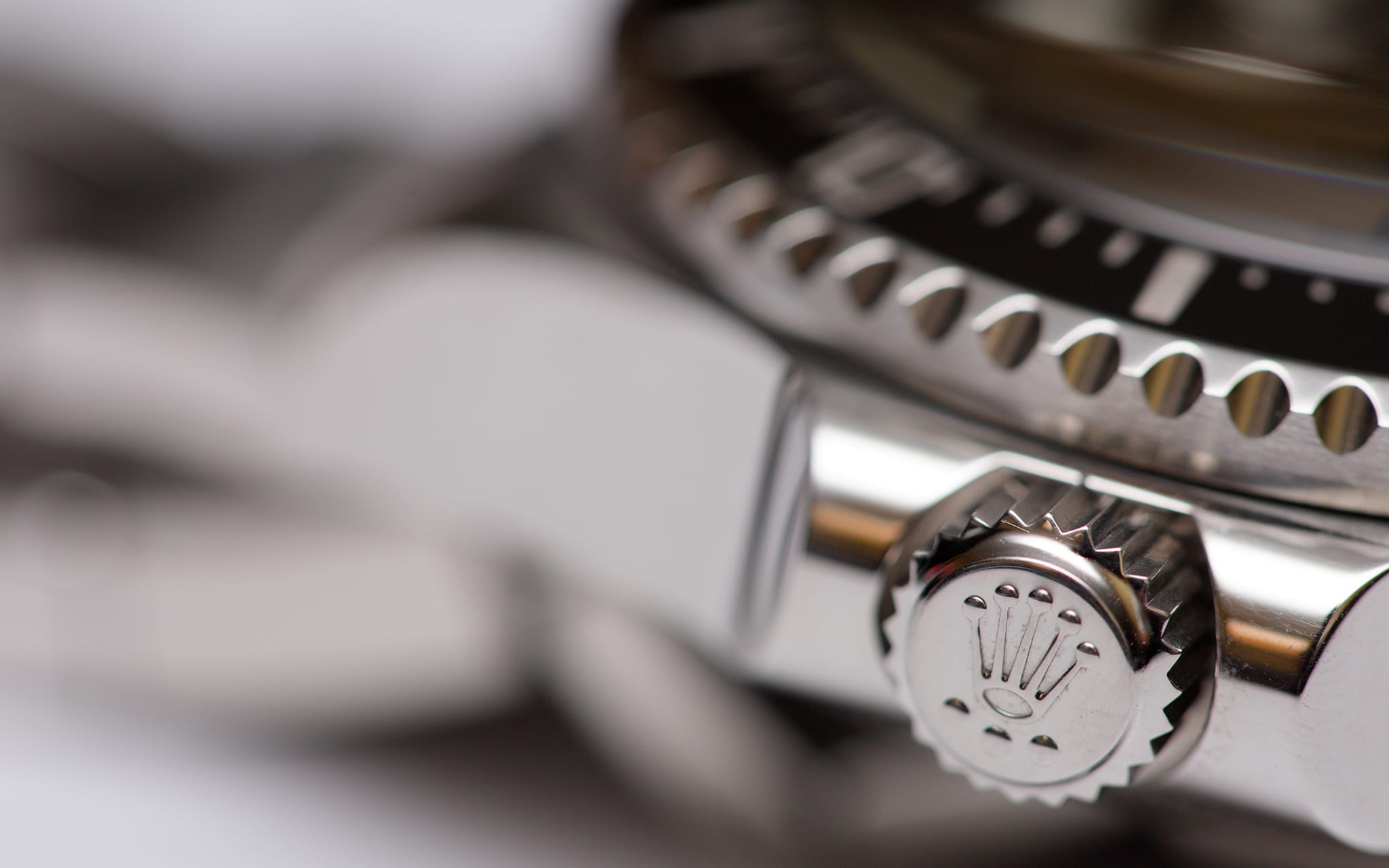 Hallandale, USA - May 16, 2014: Closeup image of a Rolex Deepsea adjustment crown in the locked position.